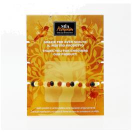 GIO329 - Bracciale Adulti  in Ambra Satinata Multicolor con chiusura a vite e scatola da regalo da cm. 14x10,3x2