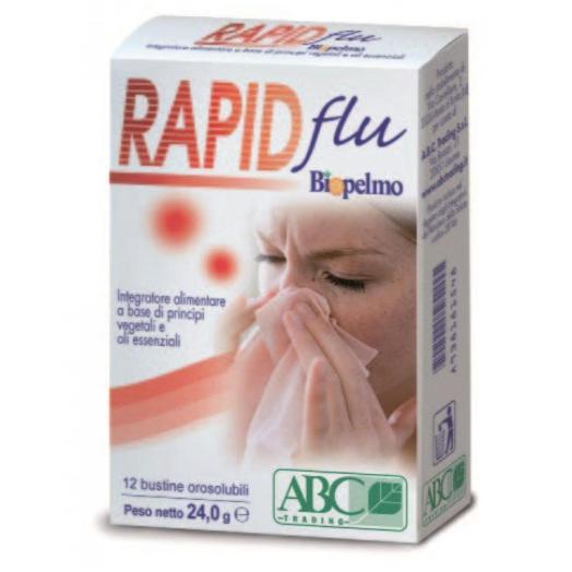 ABC018 - Integratore Rapid Flu a Base di Principi Vegetali e Oli Essenziali 12 pz Orosolubili