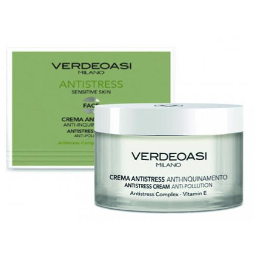 V841P - Crema Antistress anti-inquinamento Verdeoasi con Vitamina E vaso 200 ml.
