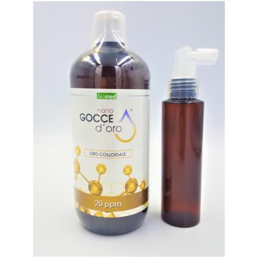 STA024 - Oro GROSSO Colloidale 20 ppm 500 ml + dosatore spray 100 ml
