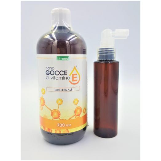 STA047 - Vitamina E GROSSO Colloidale 700 ppm 500 ml+dosatore spray 100 ml