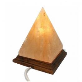 FOR001 - Lampada di Sale a Piramide con Lampadina e Filo  base cm.15 alt.cm. 22