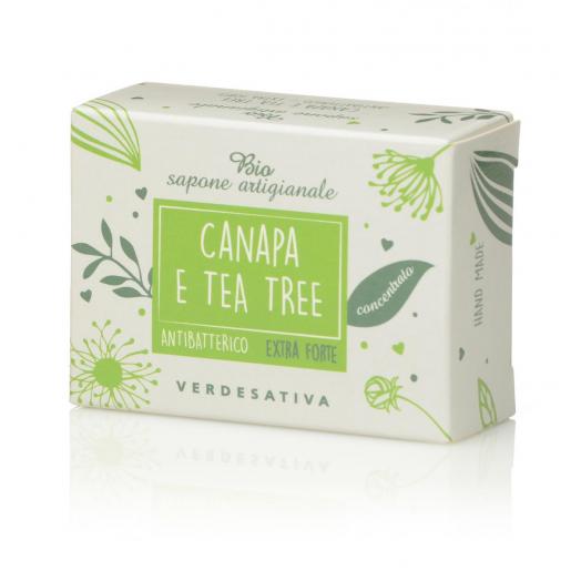 VER8285 - Bio Sapone Extra Forte Tea tree e Canapa 100 gr