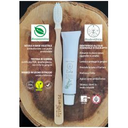 MOR008 - Confezione regalo dentifricio 10 ml. + Biospazzolino Verde