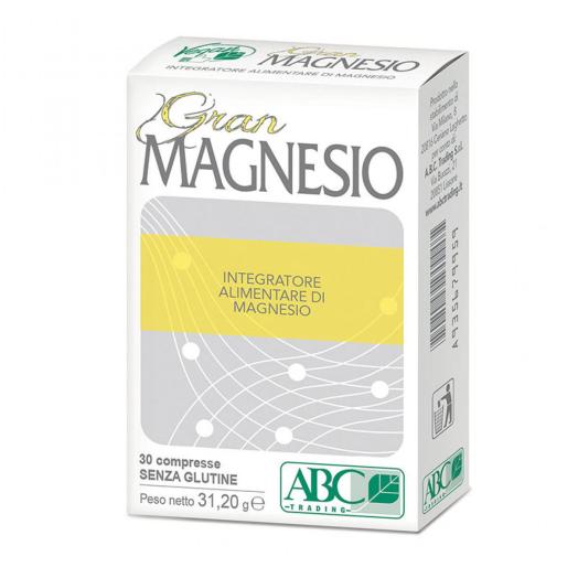 ABC031 - Integratore Gran Magnesio senza Glutine per il Benessere dell'Organismo 30 CPS.