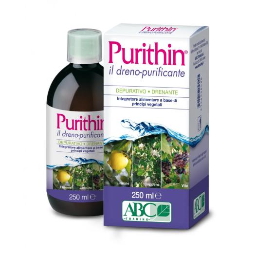 ABC012 - Integratore Liquido Purithin Drena Betulla,Limone,Spirea,Mirtillo 250 ml