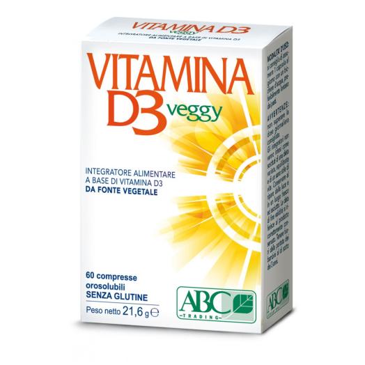 ABC034 - Compresse Orosolubili senza Glutine Vitamina D3 Veggy 60 cpr.