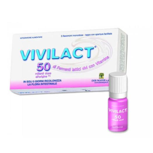 BIO003 - Fiale Vivilact Fermenti lattici Vivi+Vitamine 5 flaconi da 7 ml.