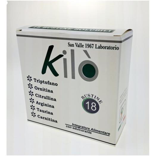 SAN096 - Scatola Kilò da 18 bustine di amminoacidi. Triptofano, ornitina, citrullina, taurina, arginina, carnitina+ B6